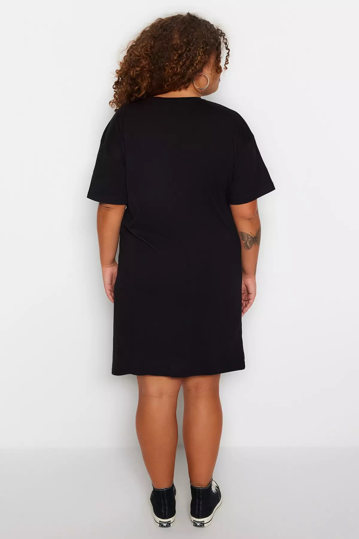 Plus Size Round Neck T-Shirt Dress