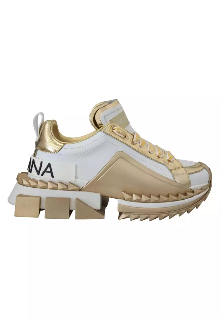 Dolce Gabbana Dolce Gabbana White and gold Super Queen Leather