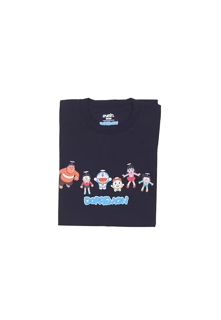Doraemon Rymn Kids T-Shirt & The Gang Black