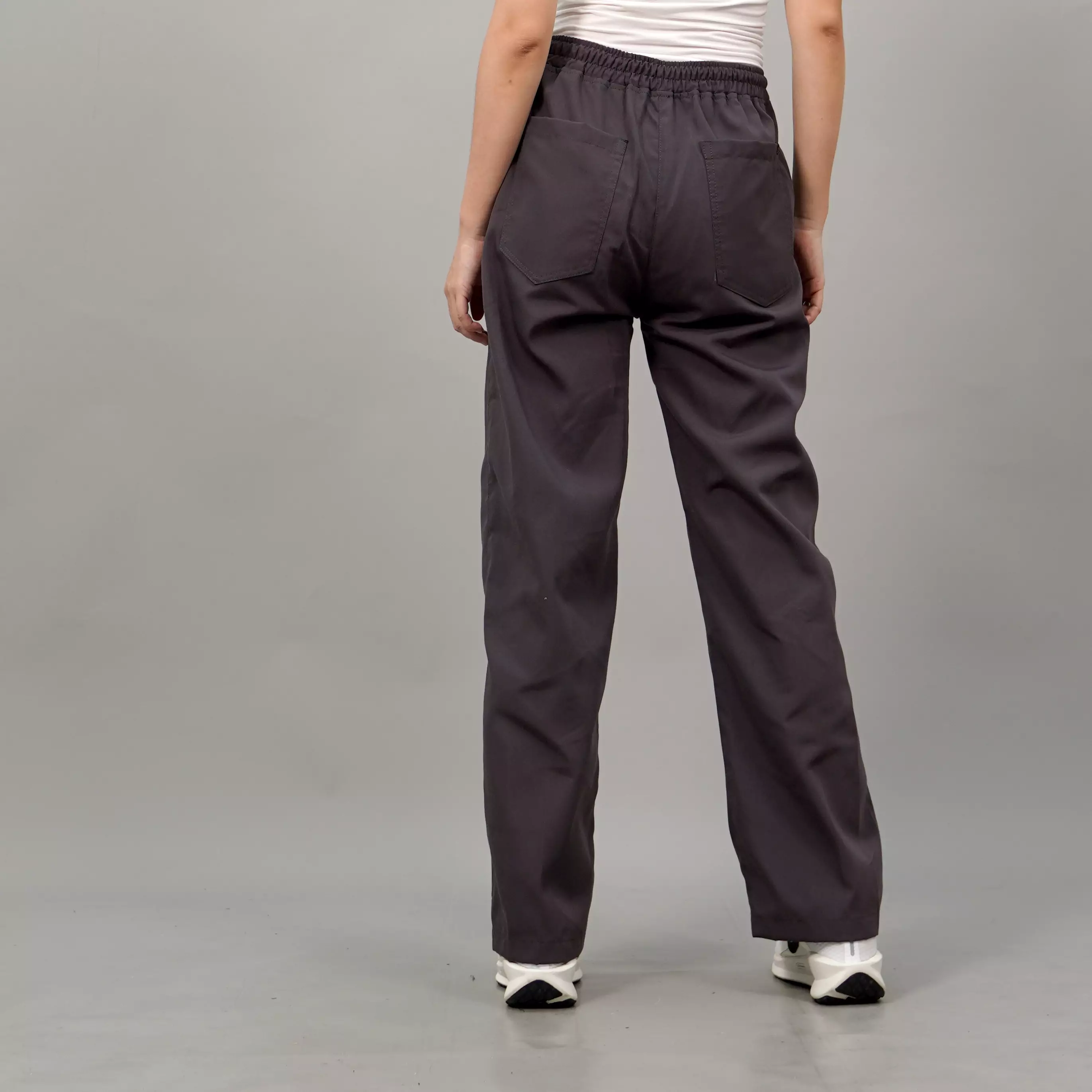  SAMY Baggy Pants Celana Loose Pants Celana Loose Fit Wanita - ABU TUA