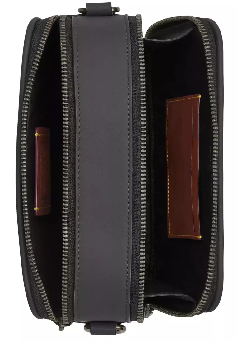 Wyatt Crossbody Bag In Signature Canvas - Grey/ Charcoal CW365