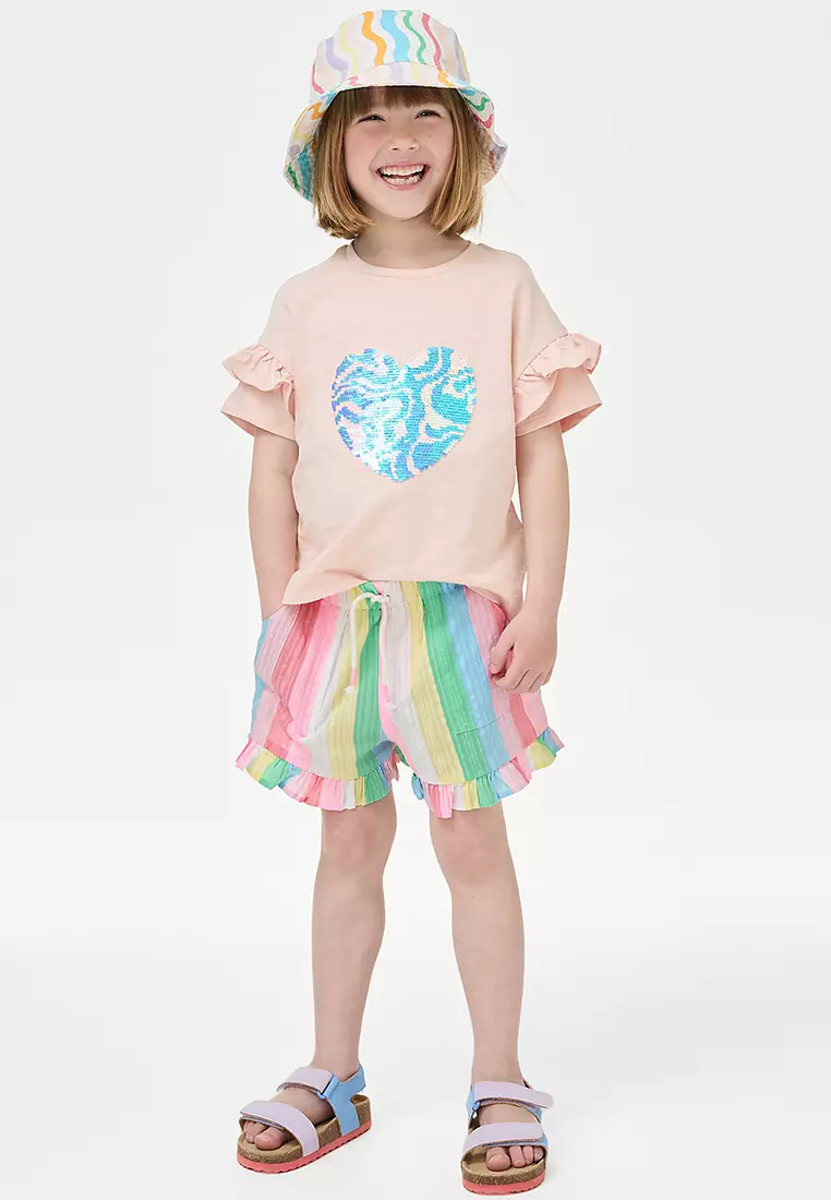 Pure Cotton Striped Shorts