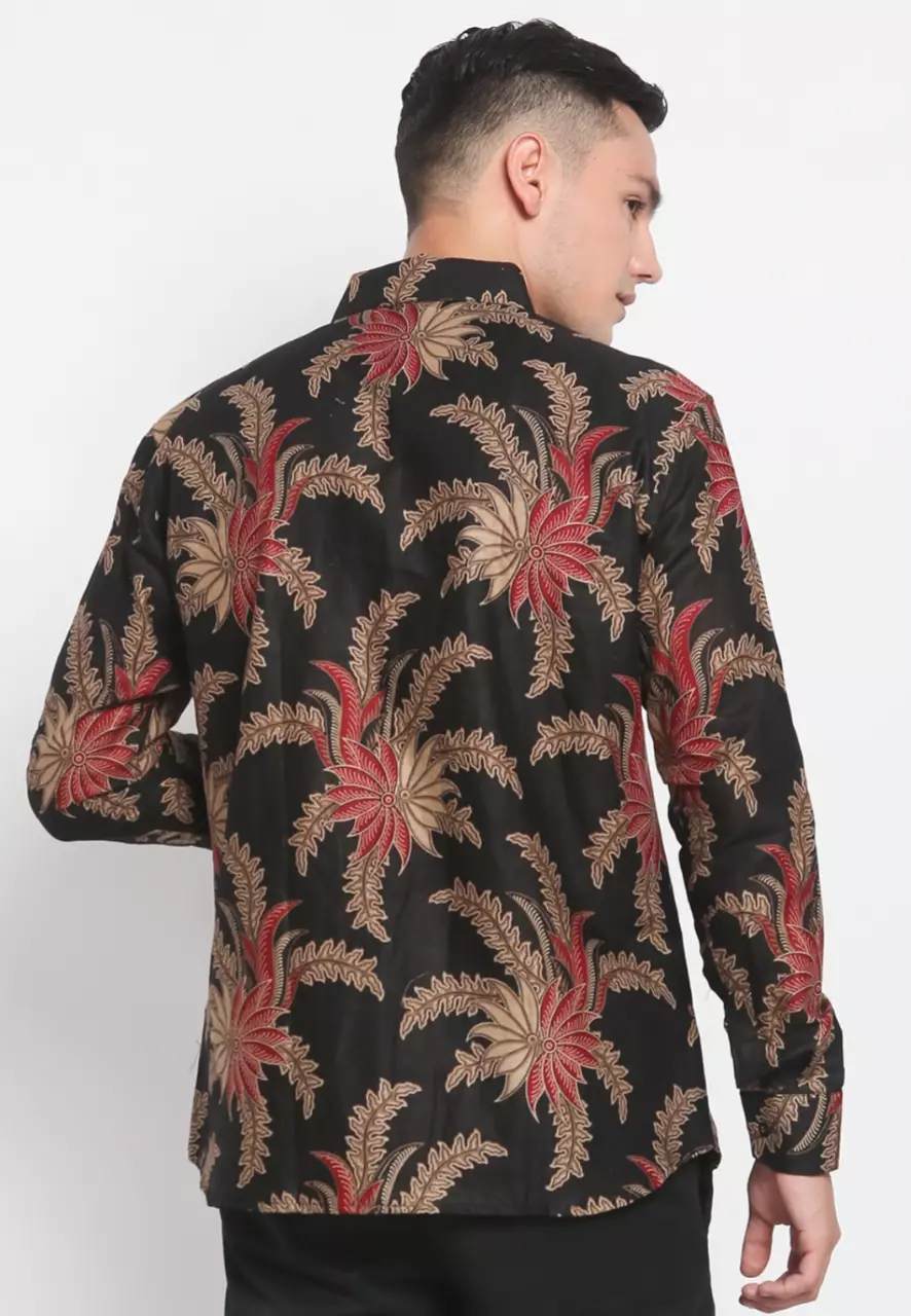 Kanwa Maron Kemeja Batik Pria Premium Slimfit Modern Lengan Panjang