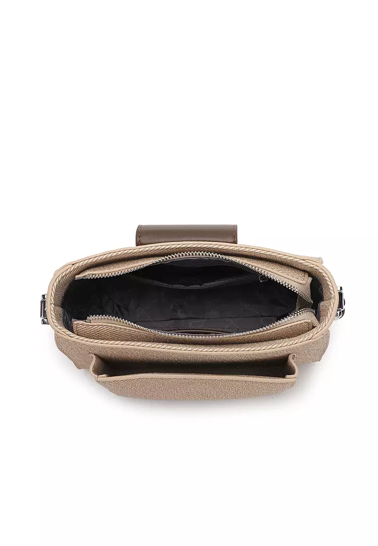 Women's Sling Bag / Crossbody Bag / Shoulder Bag (Tas Selempang Wanita / Tas Bahu Wanita) - Krem