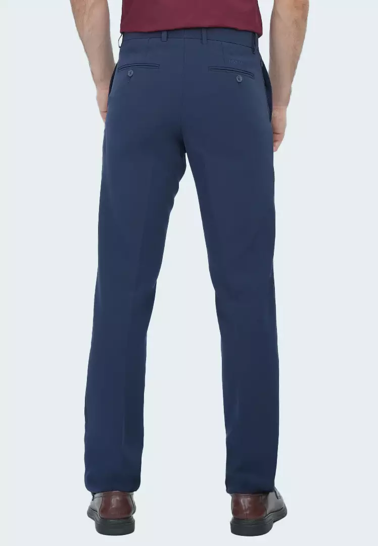 Johnwin - Celana Formal - Smart Pocket - Regular Fit - Polyester - Biru Navy - F.1032.008.127.C