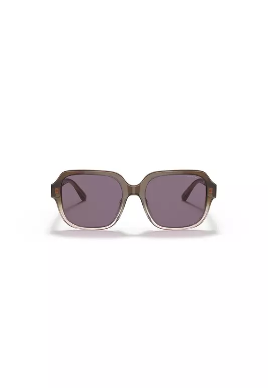 Women's Rectangle Frame Brown Acetate Sunglasses - HC8335U