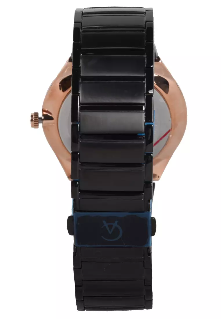 Alexandre Christie Sapphire - Jam Tangan Pria - Rosegold - Black Stainless Steel Bracelet - 8538MDBBRBA