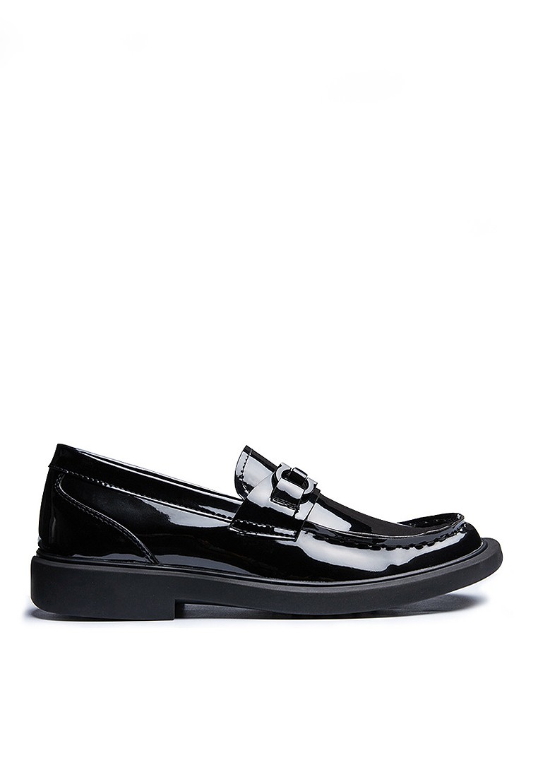 VANSA Comfortable Patent Buckle Slip-on Loafer VSM-C2189