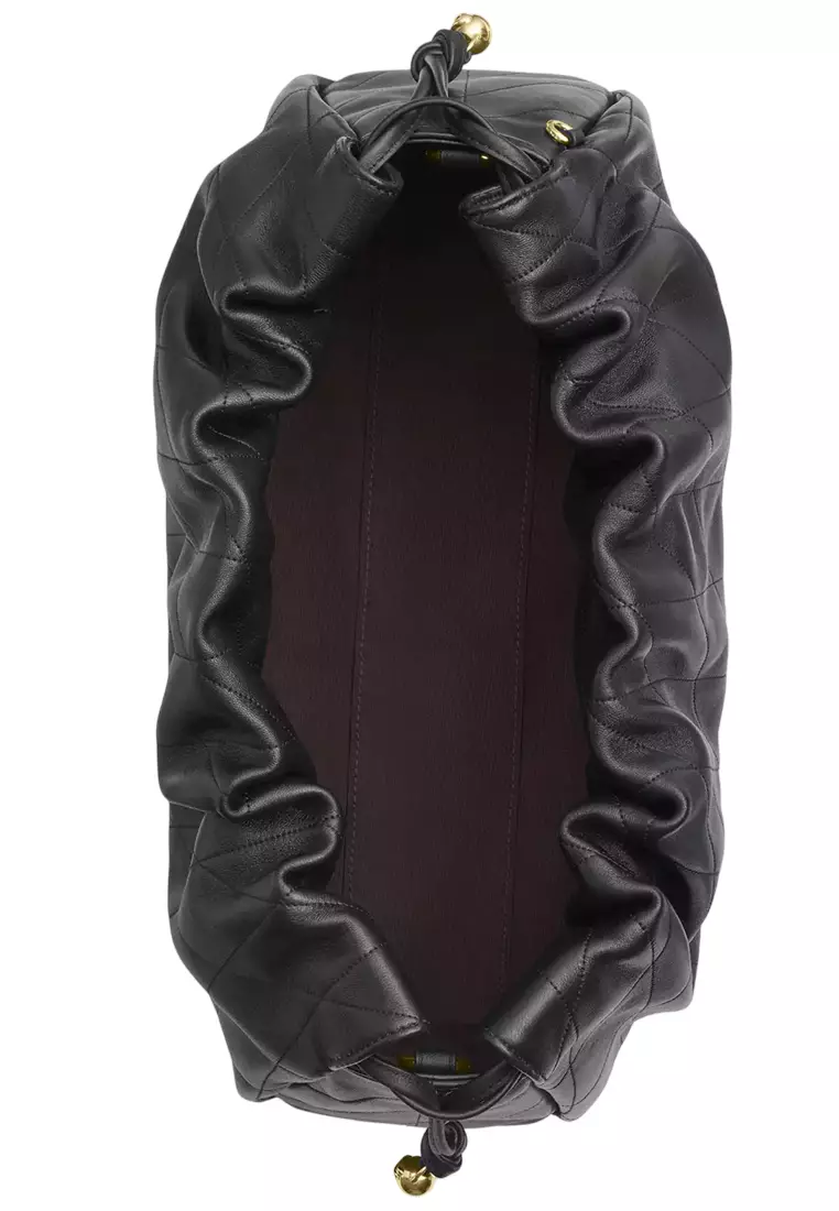 Faye Large Shoulder Bag With Quilting - Black CCZ58