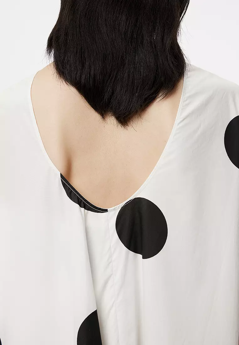 JNBY女士短袖波點連衣裙女