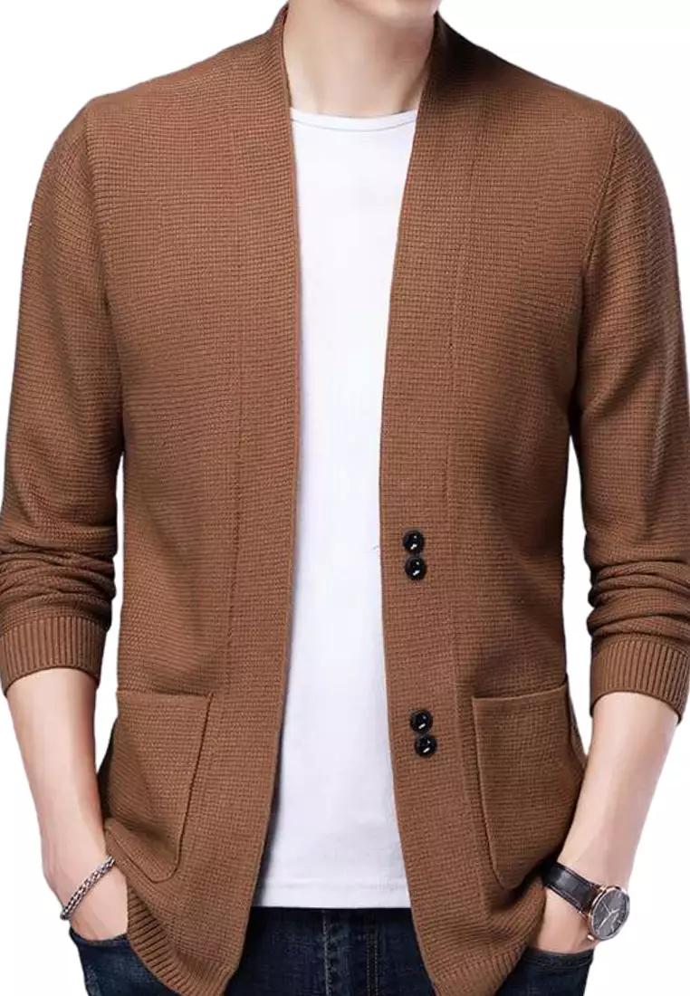 Buy HAPPY FRIDAYS Knitted Texture Cardigan BD-M8128 2023 Online