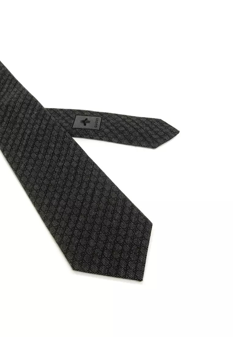 Interlocking G Silk Wool Jacquard Tie