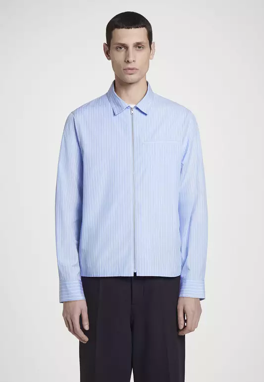 Regular Zipped Twill Shirt