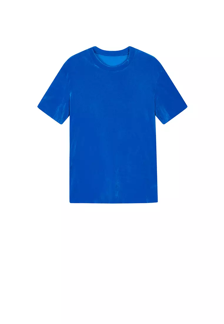 人丝网纱修身短袖T恤