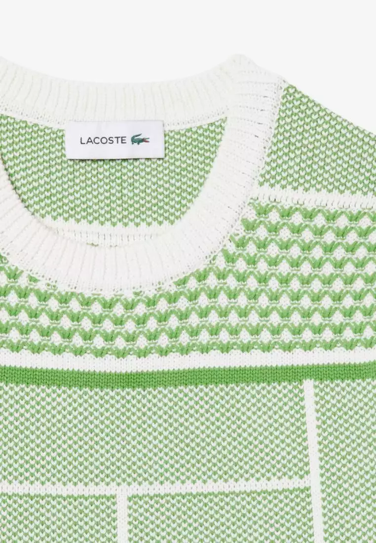 Tennis Court Jacquard Sweater Dress