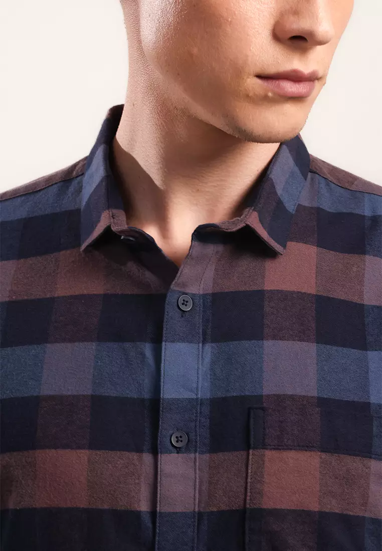 MOC Kemeja Lengan Pendek Pria Briscoe - Navy