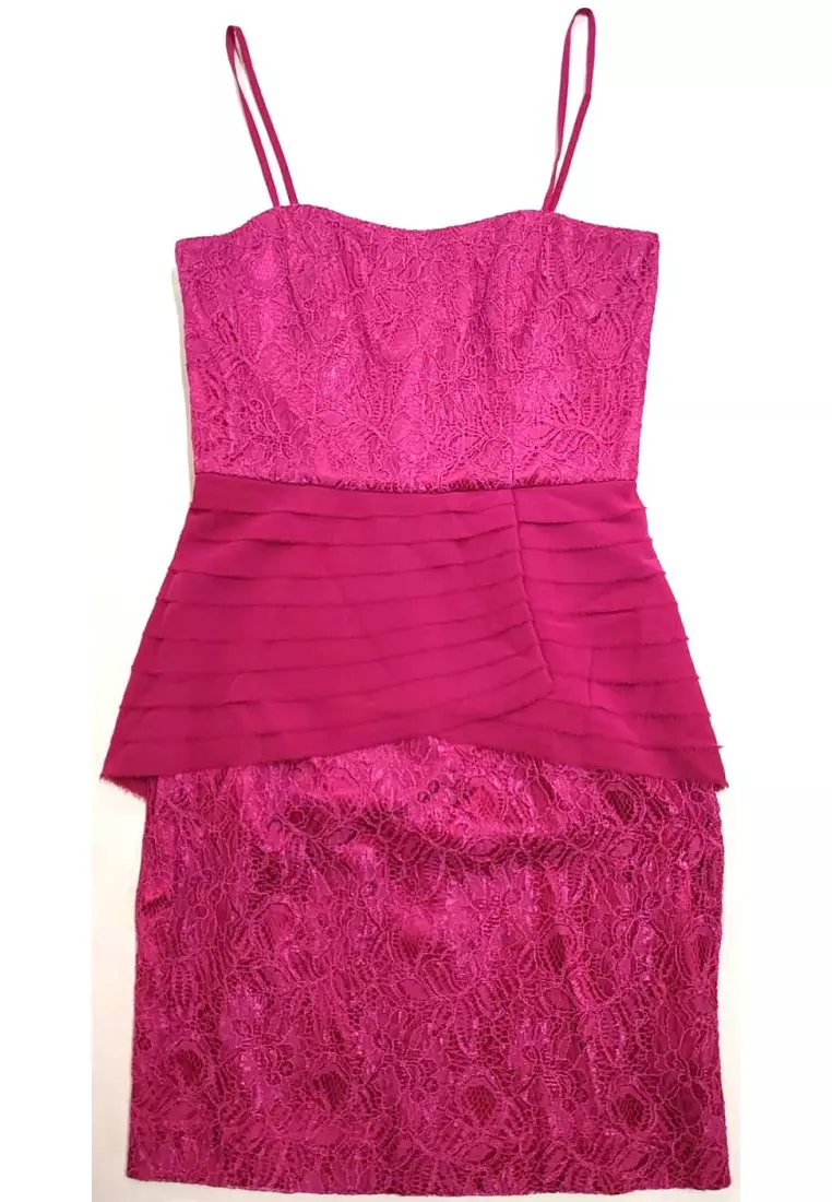 Sweetie Layered Lace Chiffon Draping Cocktail Dress