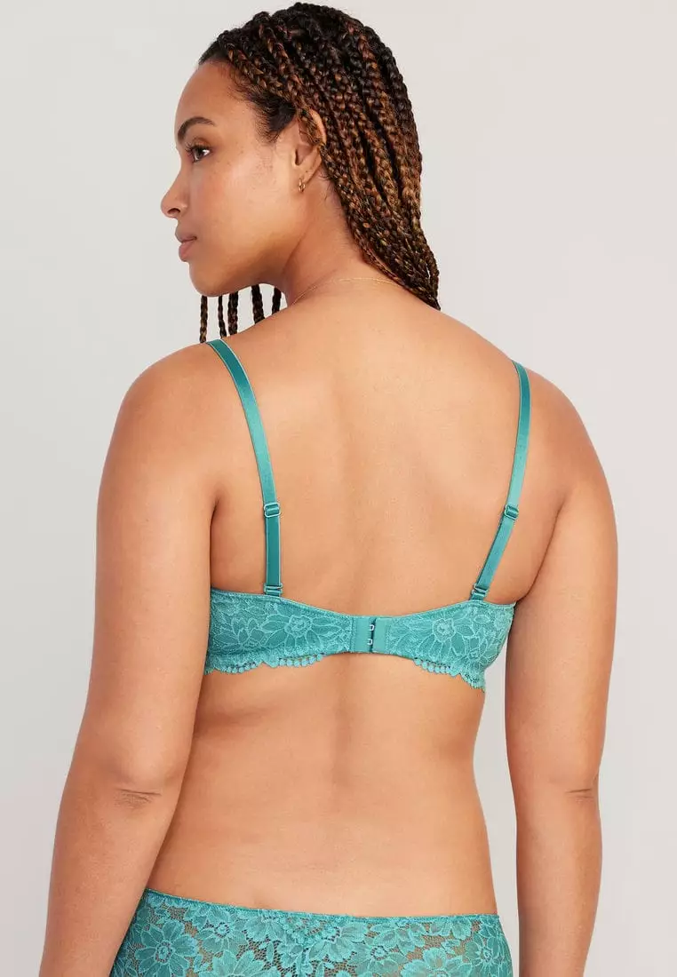 Lace Underwire Balconette Bra for Women