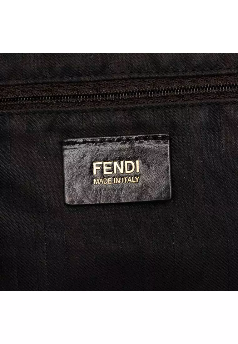Pre-Loved Fendi Small Zucca Nylon Roll Tote