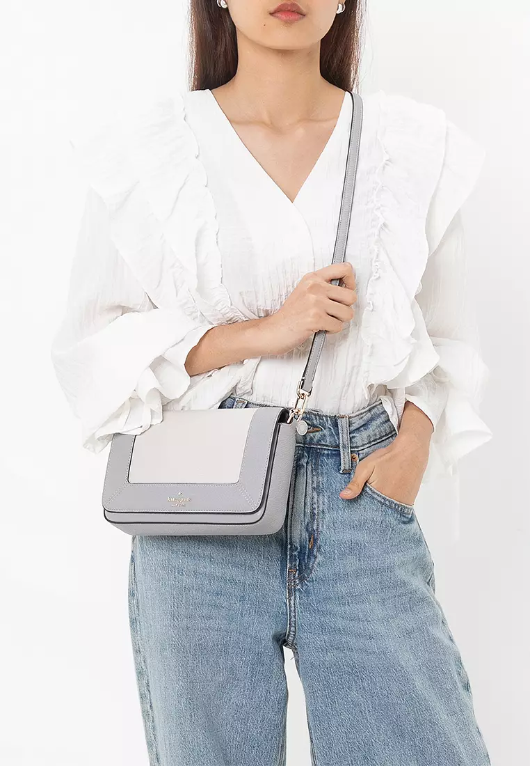 Lena Colorblock Mini Flap Crossbody Bag (cv)