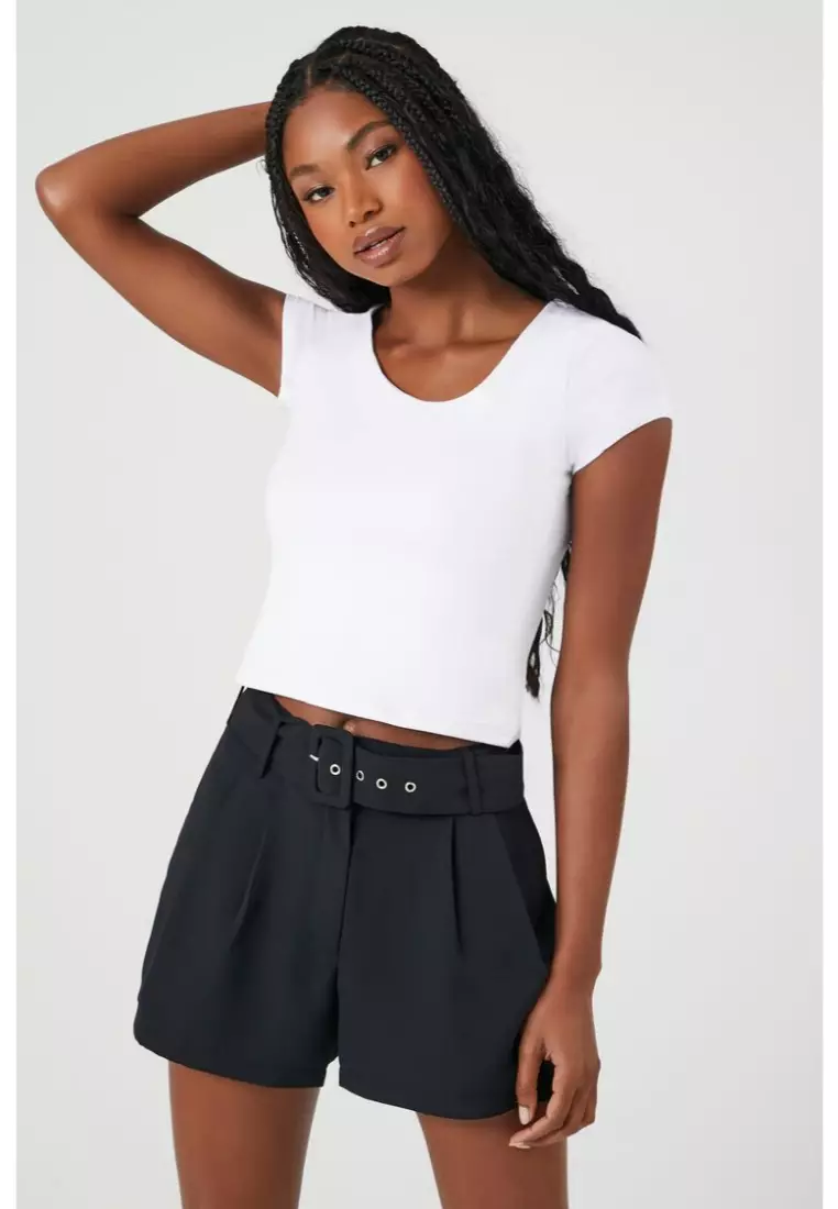 Forever 21 black sales high waisted shorts
