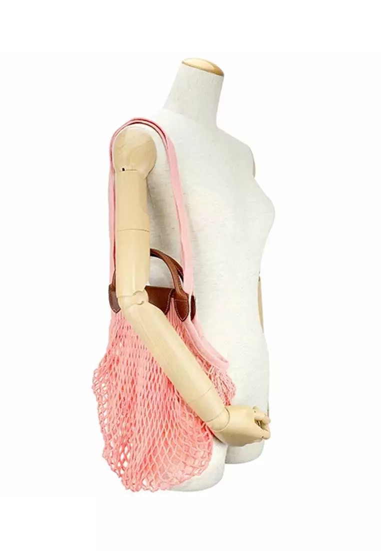 Le Pliage Filet L Mesh Bag Blush 10121HVH