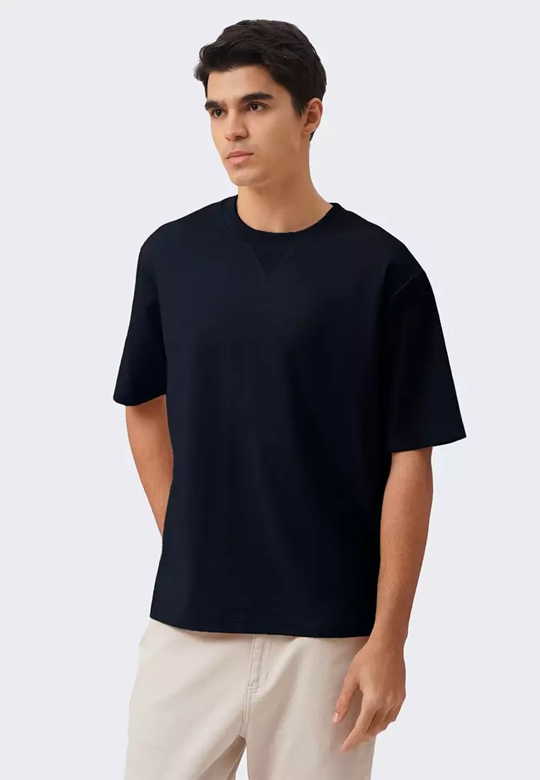 Men's T-Shirt with V Insert and Side Slit
