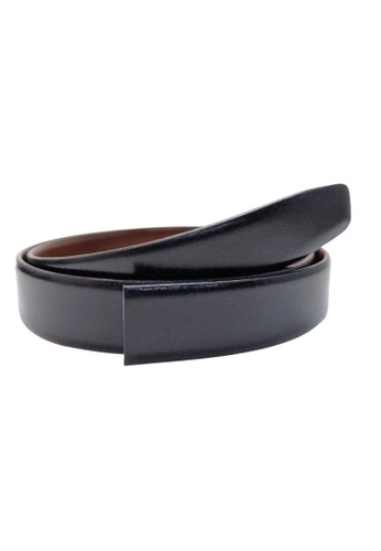 Oxhide black and brown Men Leather Belt Without Buckle- Leather Belt Strap with holes for clip buckles - Reversible Leather Strap Fabric E9740AC84F8C00GS_1