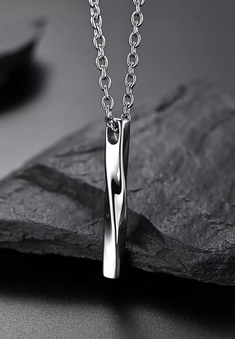 Minimalist Chic Spiral Pillar Pendant Necklace JW QF-DZ284