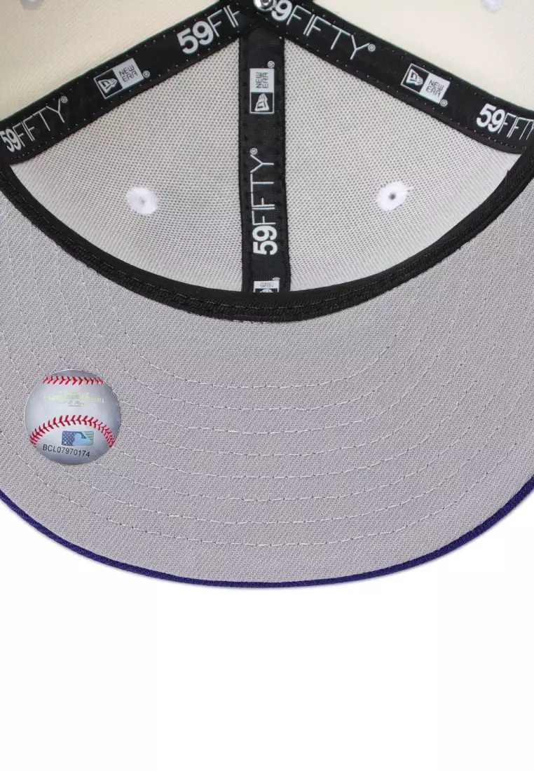 NE Los Angeles Dodgers Upside Down Dark Royal 59FIFTY Fitted Cap