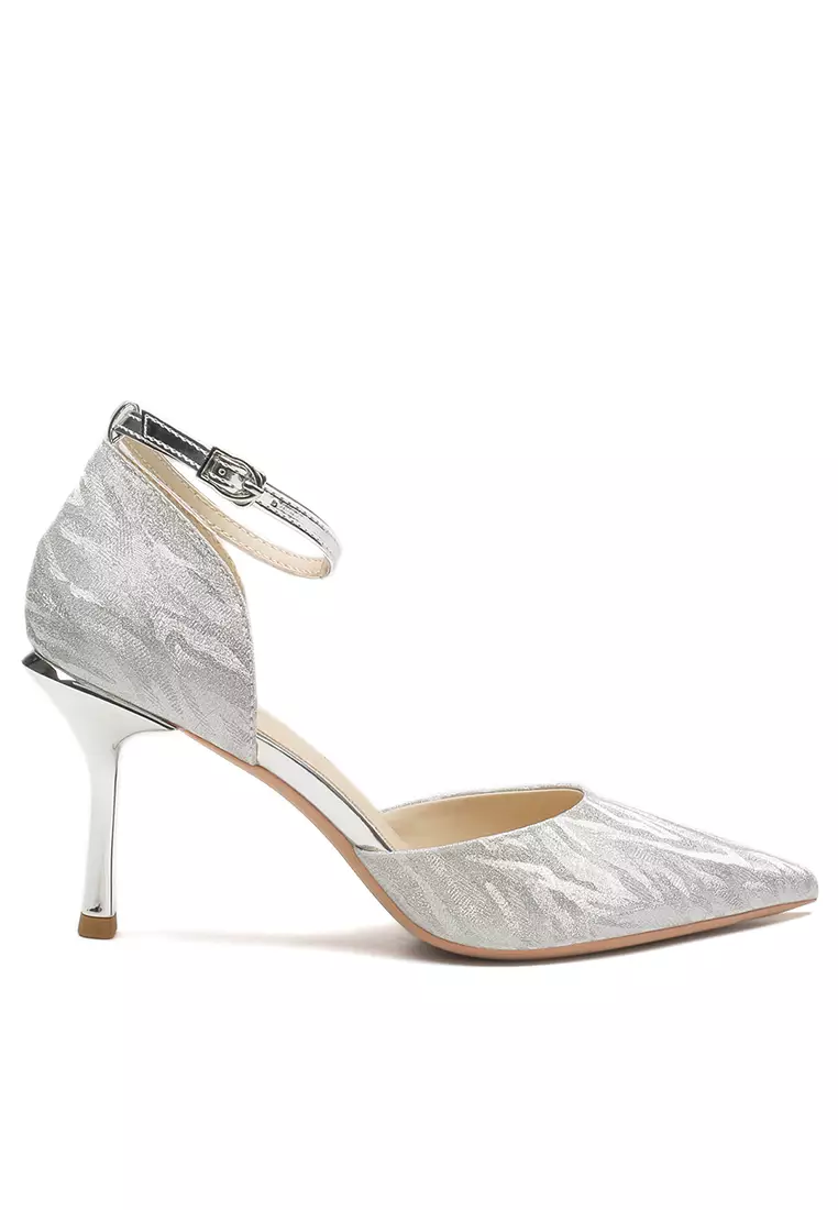 8CM Pointed Ankle Strap High Heel IF82317