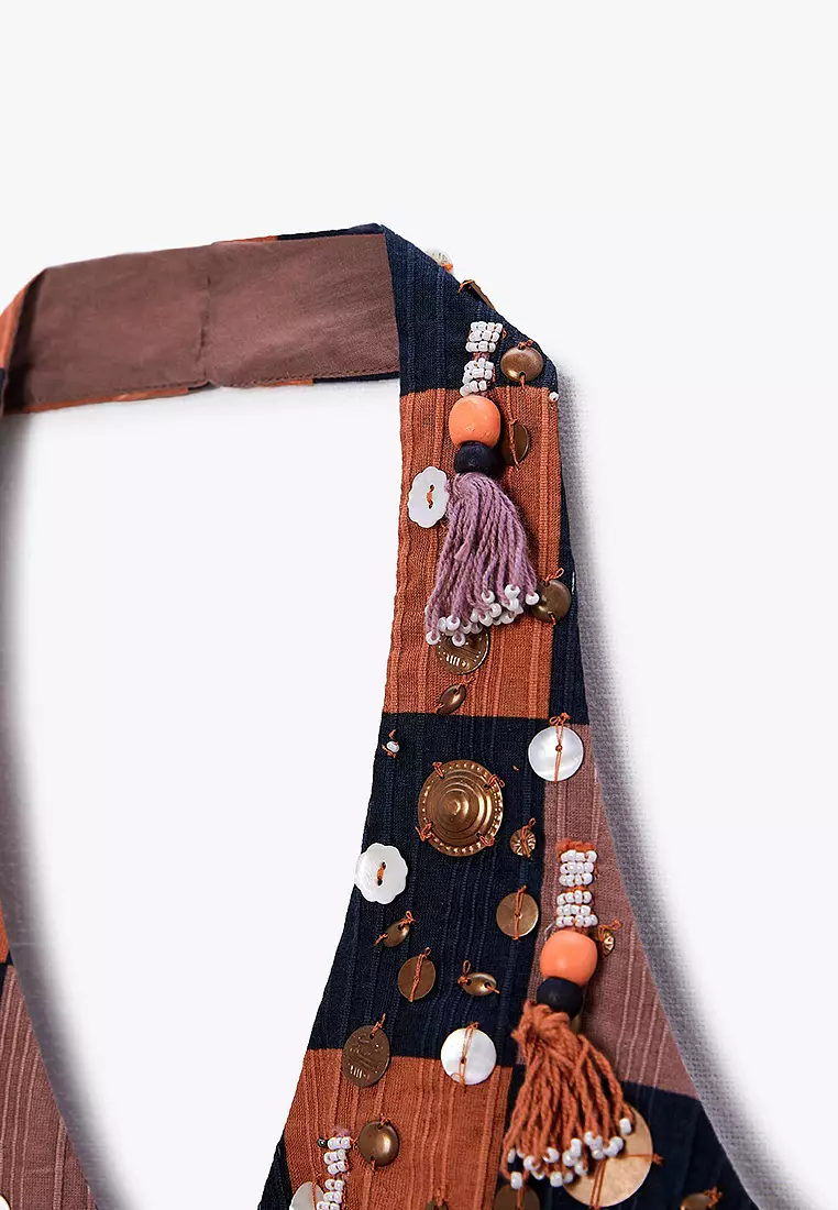 Halter Top with Ornaments Detail