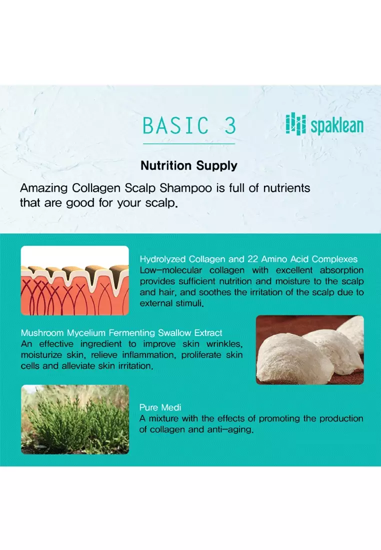 SPAKLEAN Amazing Collagen Scalp Shampoo 500ml