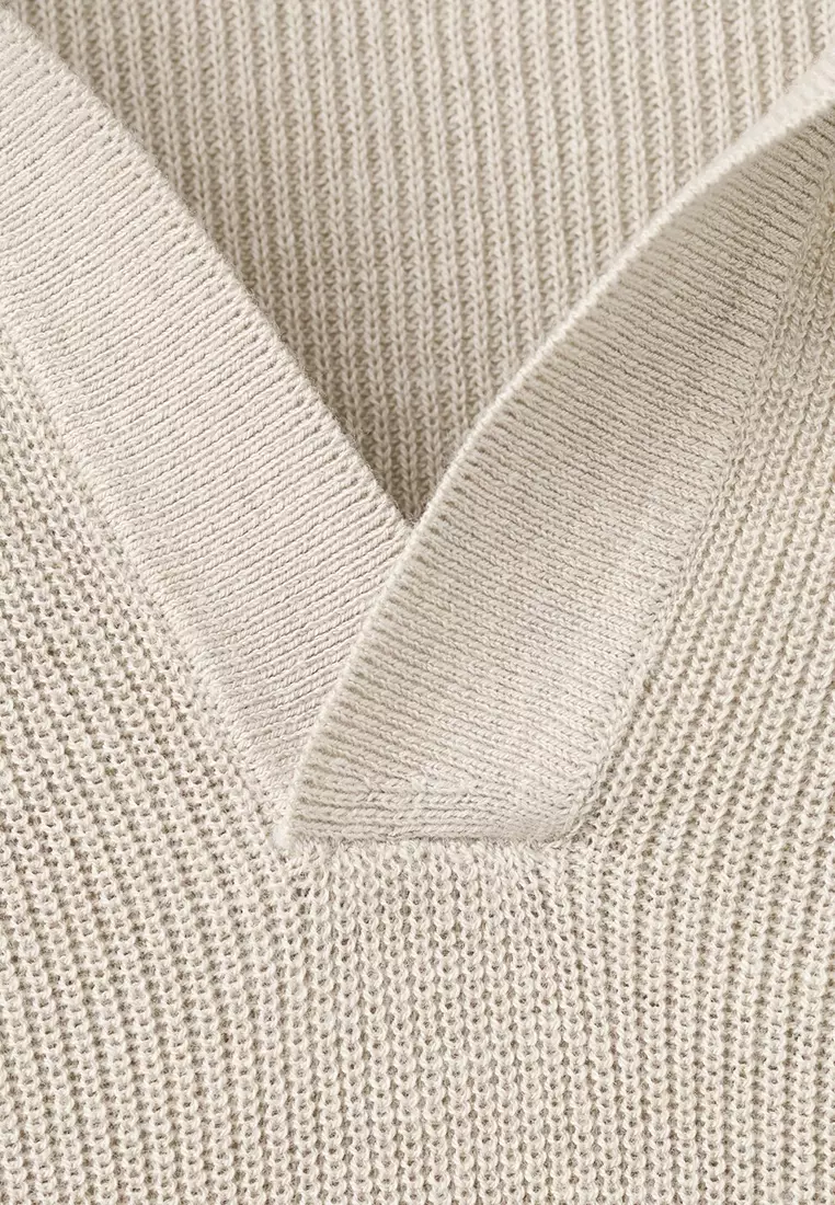 Structured Knitted Polo Shirt
