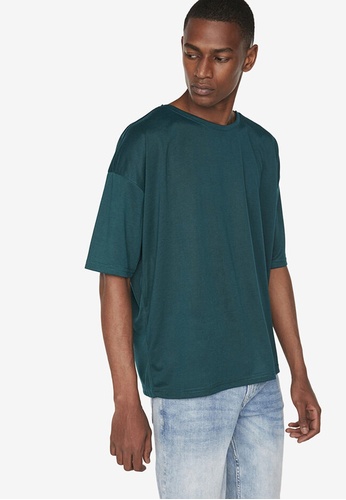 Trendyol green Plain Oversized T-Shirt F2C2AAAD37FA39GS_1