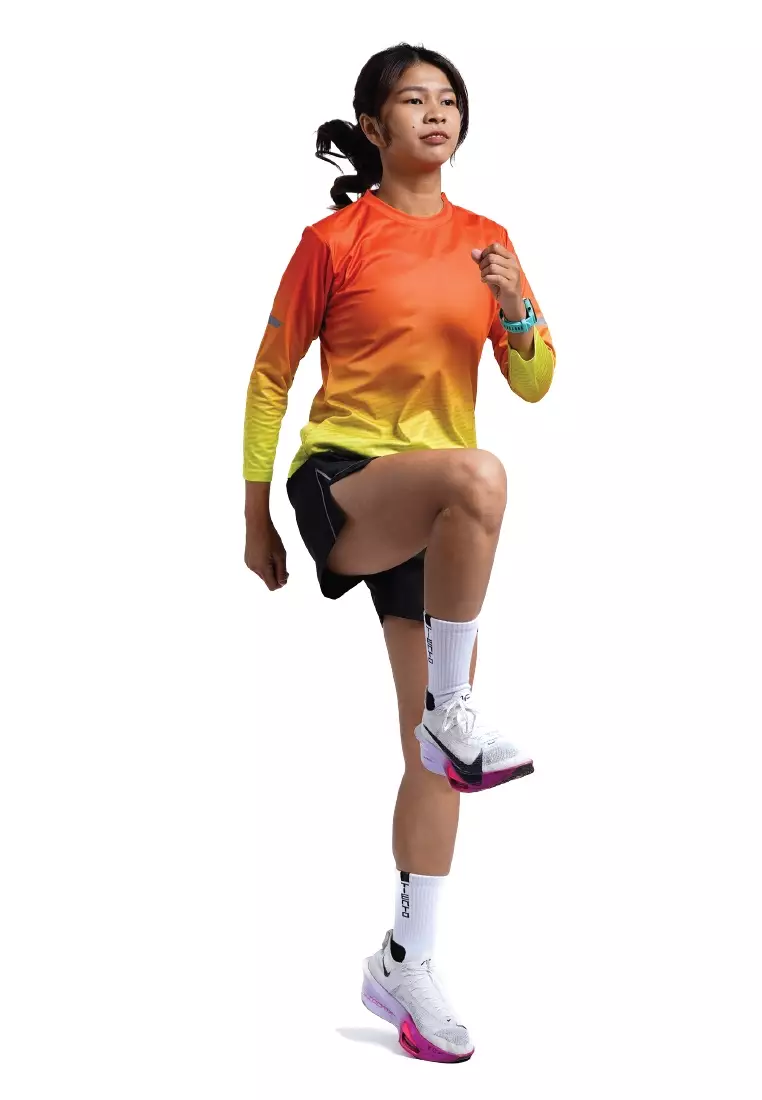 Tiento Baju Lari Ringan Jersey Running Anti UV Wanita Lengan Panjang Dry Fit Airlite