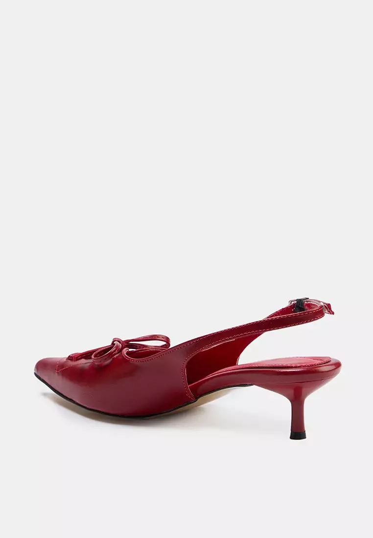 Lace Detailed Kitten Heels