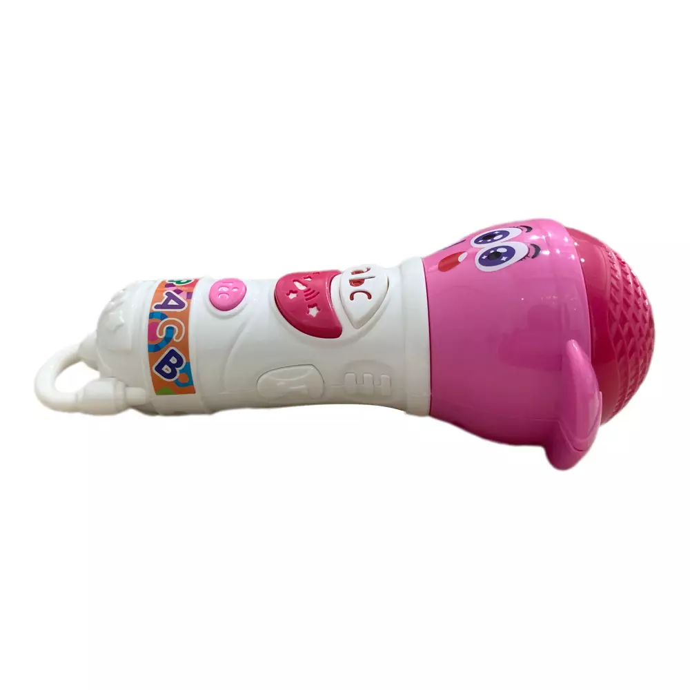 Freckles Baby Smart Toys Microphone W/Record Function W/Light and Music - PINK - (Termasuk Baterai) - Mainan Aktivitas Edukasi Bayi