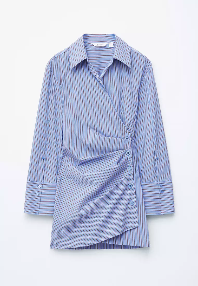 Wrap Shirt Mini Dress