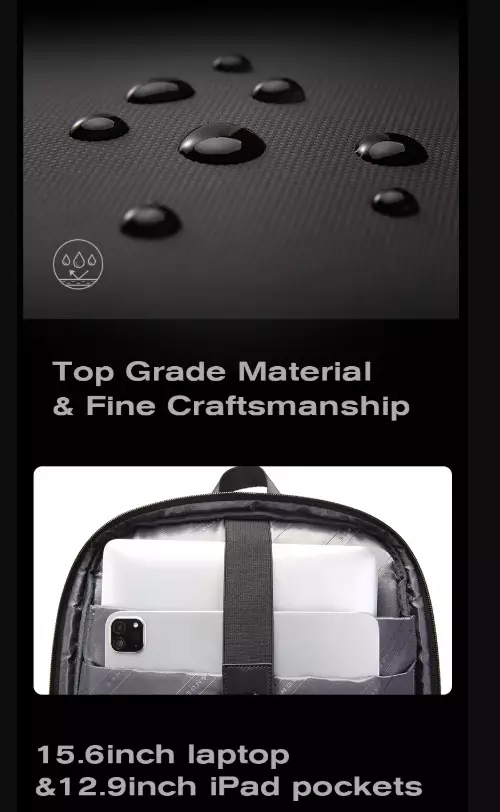 BANGE BG7802 Tas Ransel Tas Laptop Pria Backpack Pria 15.6 Inch-GREY