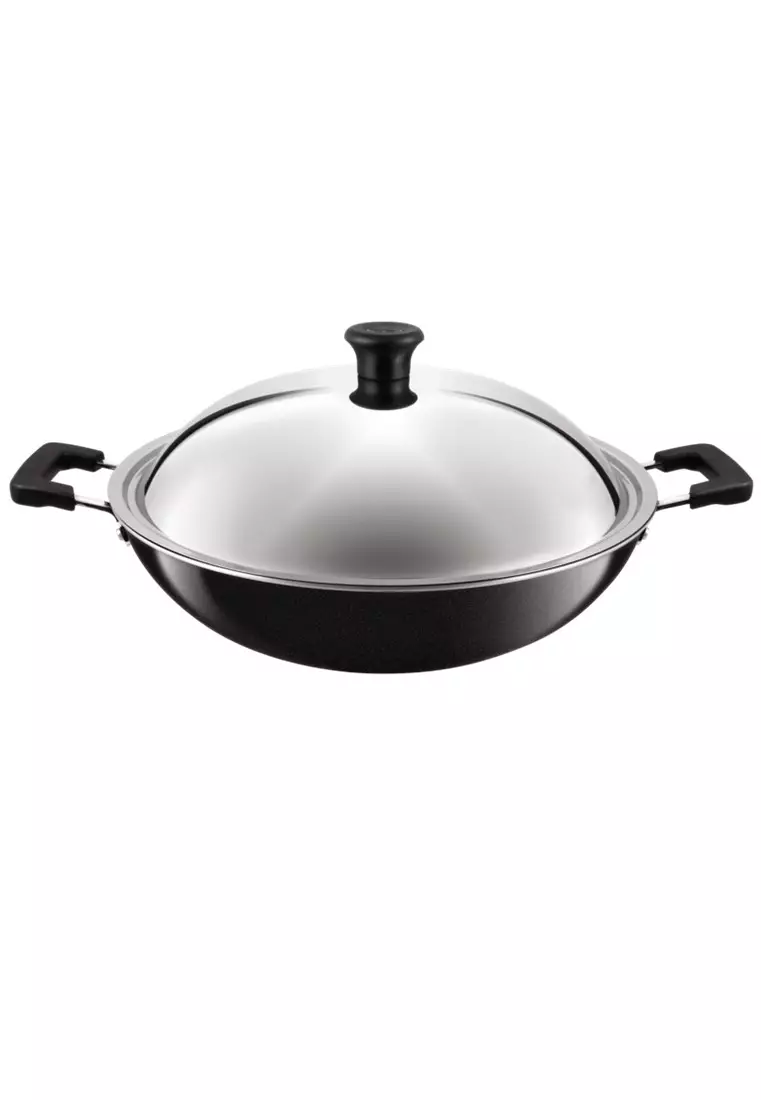 Tefal Emotion Stainless Steel Non-Stick Wok / Stir Frying Pan, 28cm