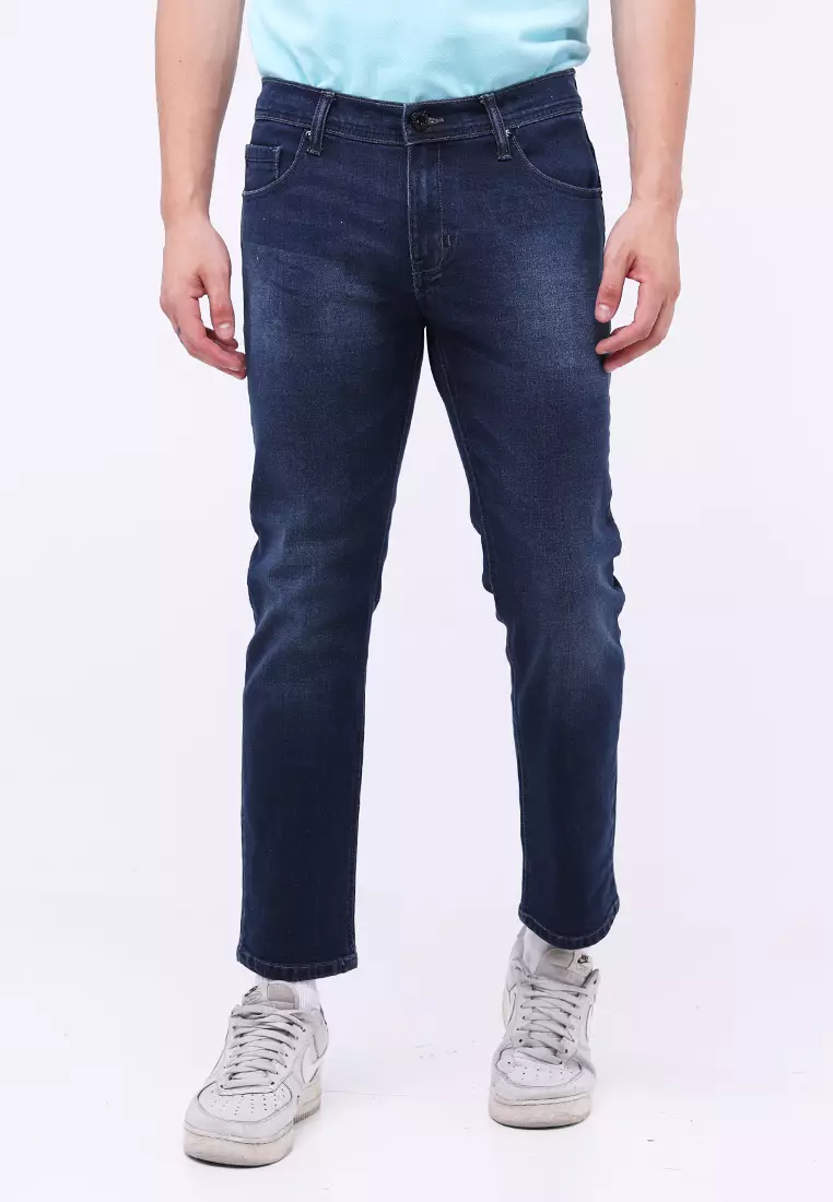 Buy Bossini Men Denim Long Slim Tapered Jeans 2025 Online ZALORA