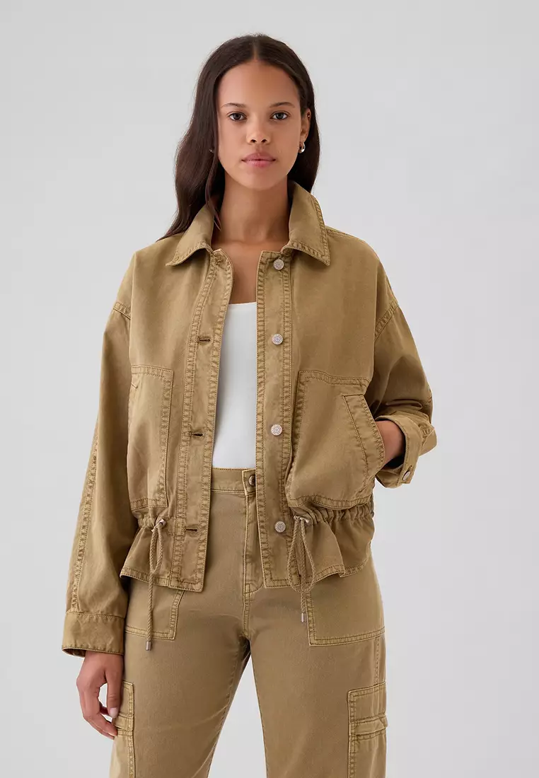 Twill parka womens sale