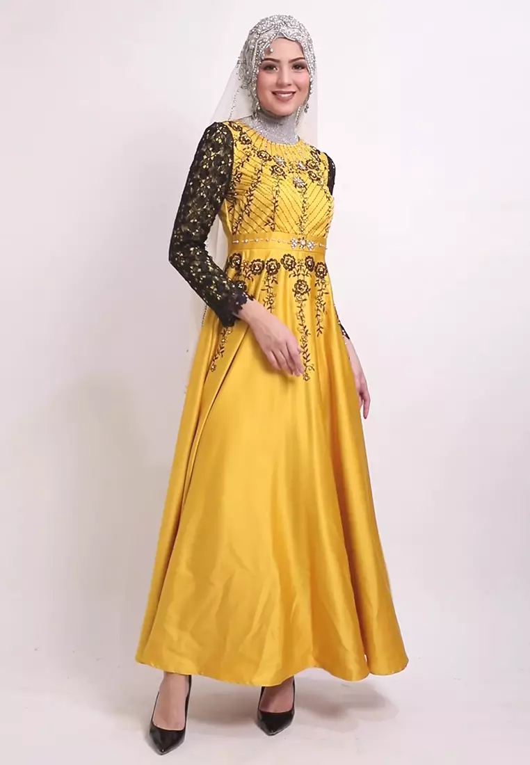 Chamoniq Gamis Brokat Satin
