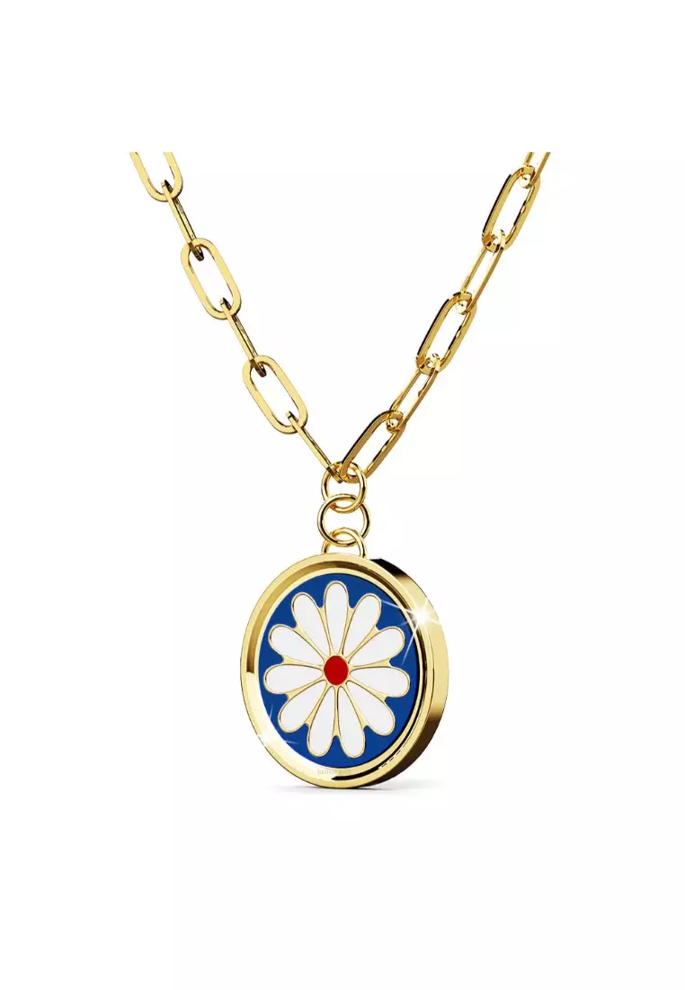 Bullion Blue Blossom Necklace in Gold