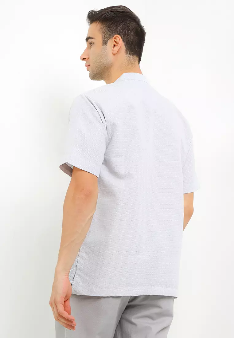 Grey Dew Short Sleeve Baju Koko