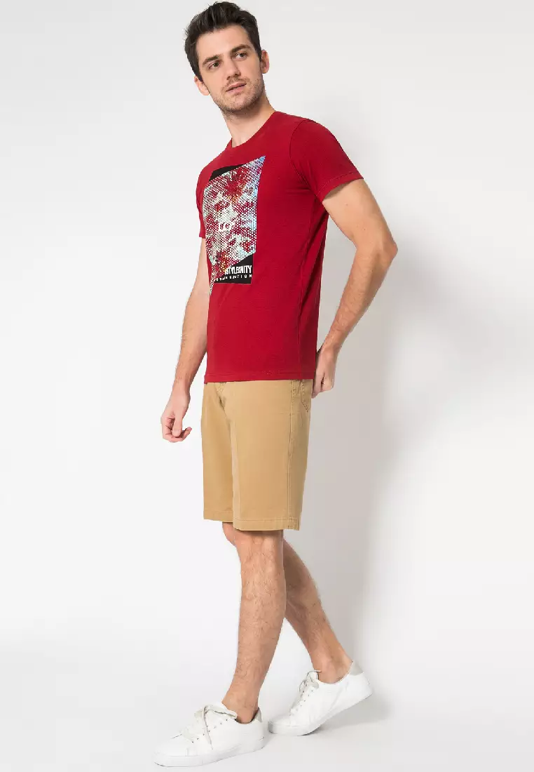 LGS - Celana Chinos Pendek Pria Warna Cream CSP.777P.002.917.C