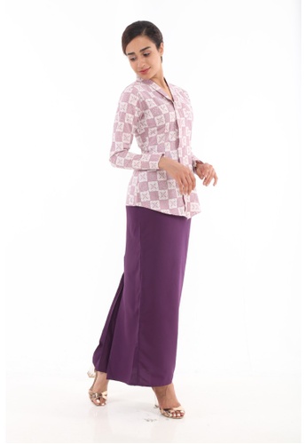 Buy Kebaya Midi Batik Moden from Amar Amran in Purple only 215