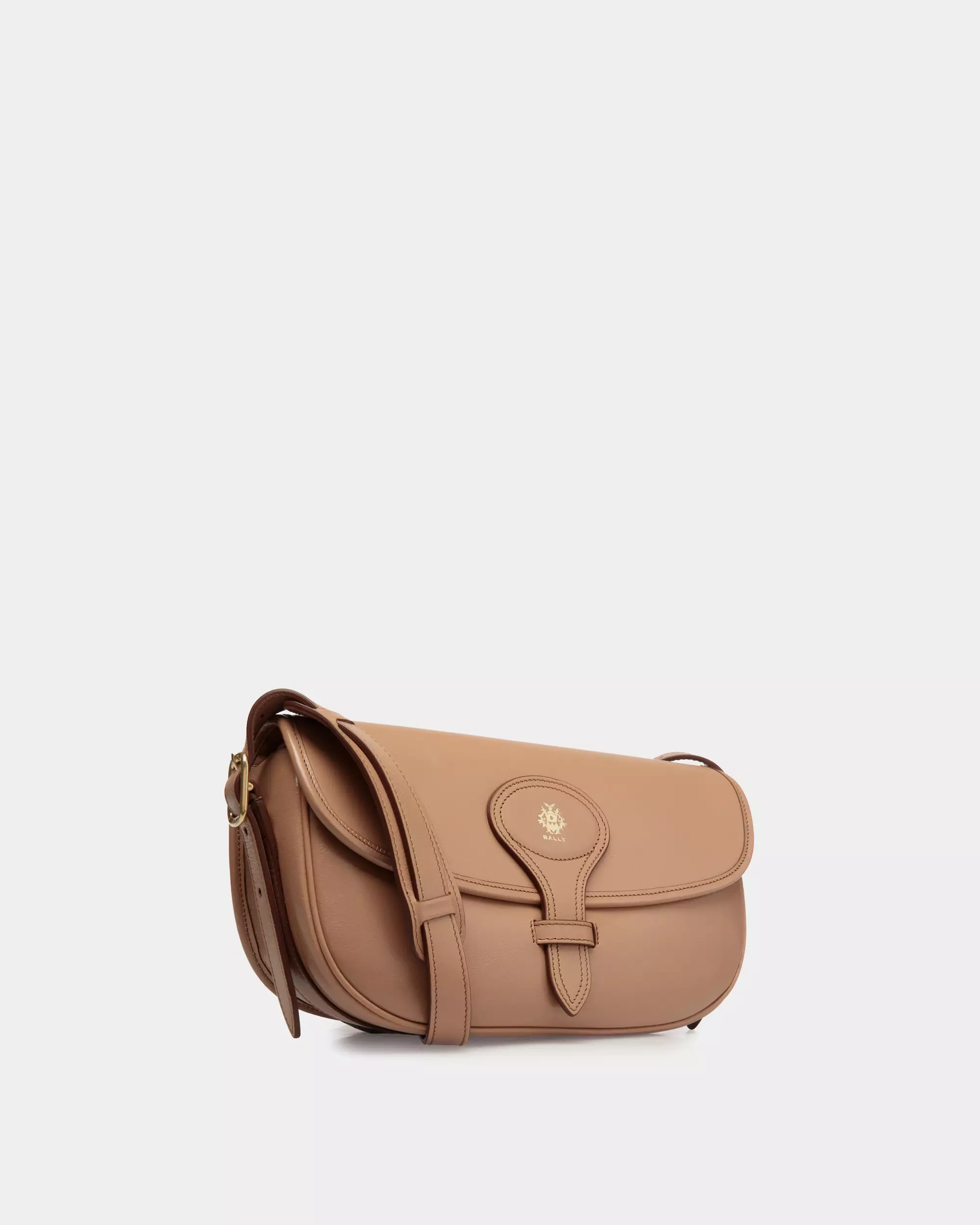 Beckett Crossbody Bag in Praline Leather -  Beige
