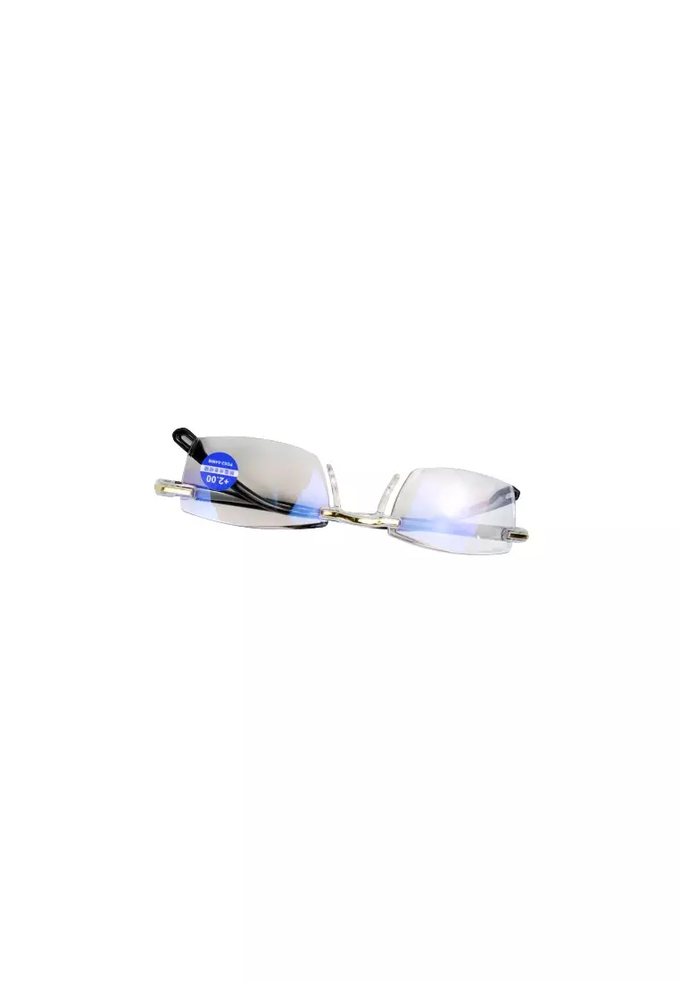 Kacamata Baca Rabun Dekat Frameless Anti Blue Light Glasses Plus - Black Gold